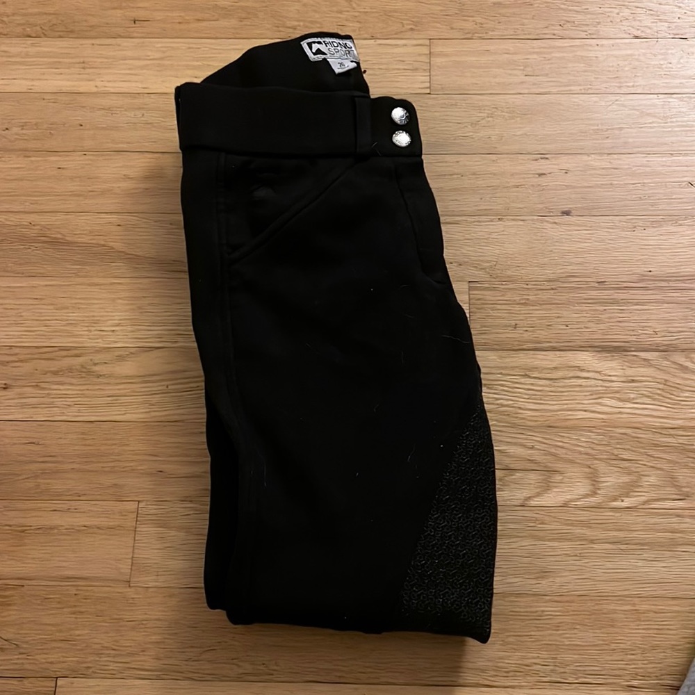 Black Horseback Riding Jodhpurs with silicone grip